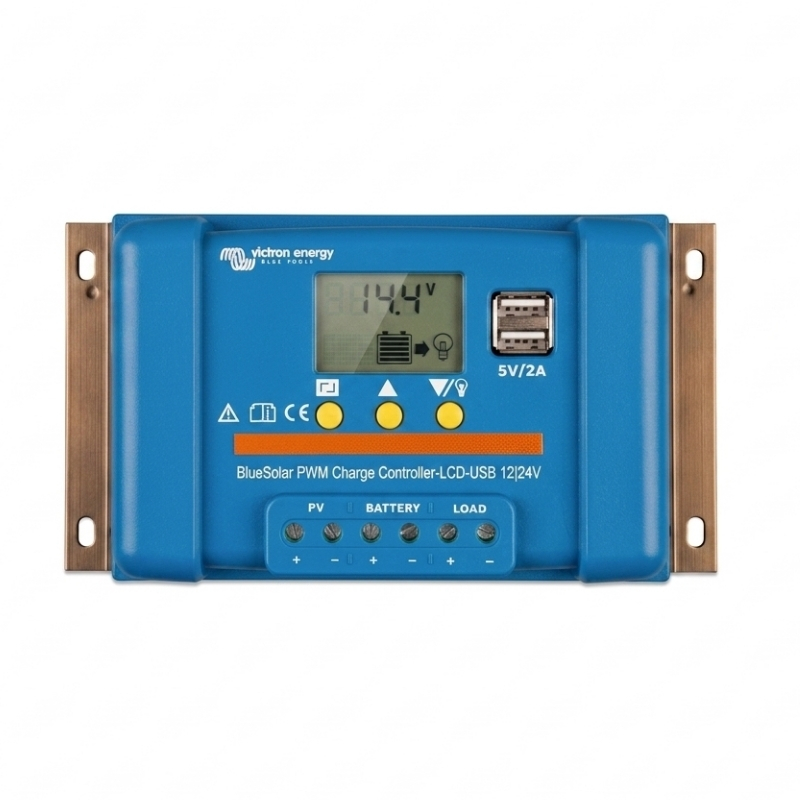 Regulador Victorn Bluesolar PWM (1) Regulador De Carga 10A 12/24v PWM Bluesolar Victron - Imagen 1