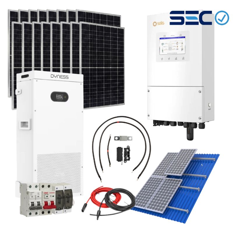 Kit 9.9kw On Grid Kit Solar 9.9kW Solis Litio MPPT Híbrido On Grid - Imagen 1