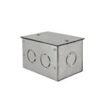 Caja metálica emtcon tapa para instalaciones eléctricas y canalización de conductores en proyectos residenciales, comerciales e industriales.