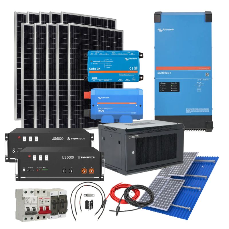 Kit 6500w 48V Victron Multiplus Kit Solar Fotovoltaico 6500w Victron Full Litio MPPT Híbrido Off Grid - Imagen 1